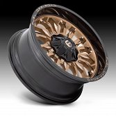 Fuel Arc D797 Platinum Bronze with Gloss Black Lip Custom Truck Wheels 2